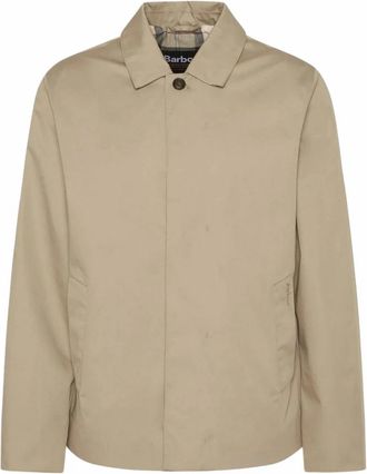 Barbour Korte Waterdichte Polyester Parka Jas - Heren - Zomerjassen - Beige - S - Polyester - Jassen