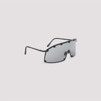 Rick Owens Shield-style Stainless Steel Frame Sunglasses