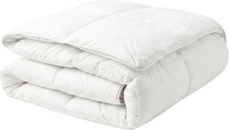 Beliani Edred&oacute;n Blanco Algod&oacute;n Japara Tama&ntilde;o Extra Grande 240 X 220 Cm Relleno Plum&oacute;n De Pato Dormitorio Grossglockner