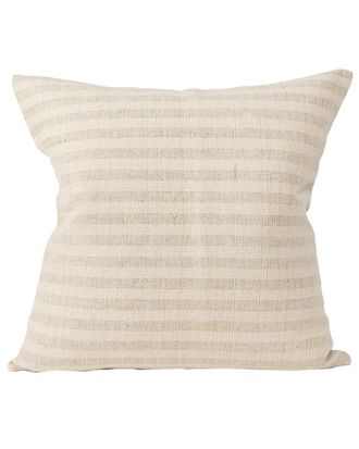 Mercana Jace Decorative Square Stripe Linen-Blend Pillow Cover