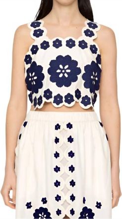 Sea New York Catrine Applique Top In Blue