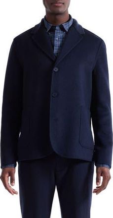 Bugatchi Felted Wool Blend Three Button Blazer in Navy at Nordstrom Rack, Size 42