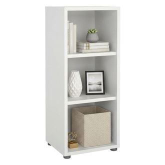 Dmora Estante Para Libros Theophane, Estante De Oficina, Porta Libros M&oacute;vil, Biblioteca, 47x40 H113 Cm, Blanco - Dmora