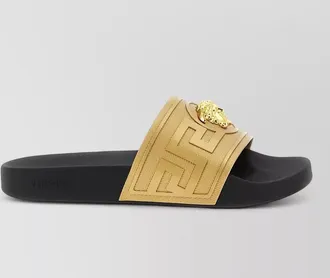Versace la medusa rubber slides greek key