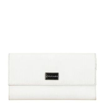Bulgari Pre-owned Wallets, female, White, Size: ONE SIZE Pre-owned Leather Wallet