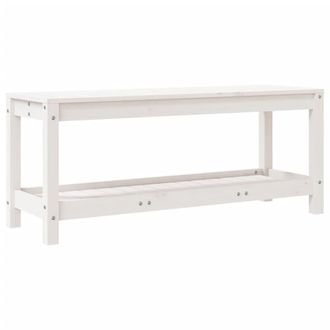 vidaXL Vidaxl - Banco De Jard&iacute;n Madera Maciza De Pino Blanco 108x35x45 Cm