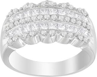House of Brilliance 14K White Gold 1 1/7 Cttw Diamond Ring at Nordstrom, Size 6.75