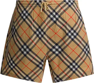 Burberry Check Swimwear Beige-Uomo