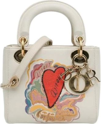 Dior Pre-owned Vintage Satchel - Dames - Vintage Handtas - Wit - ONE Size - Leer - Vintage