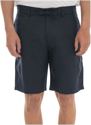 GANT Korte Broeken, Heren, Blauw, XL, Linnen, Bermuda Short