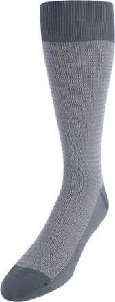 Trafalgar Store Bernard Chain Link Mercerized Cotton Mid-Calf Socks in Charcoal at Nordstrom