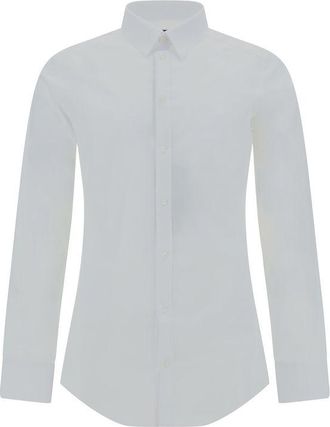 Dolce & Gabbana White Elastane Dress Mens Shirt