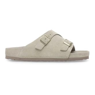 Birkenstock Heren, Schoenen, Grijs, Maat: 43 EU Leer