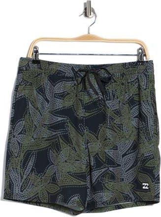 Billabong Kickturn Volley Swim Trunks in Olive Night at Nordstrom Rack, Size X-Large