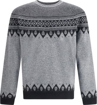 Alexander McQueen Jacquard Pattern With Skulls Sweater