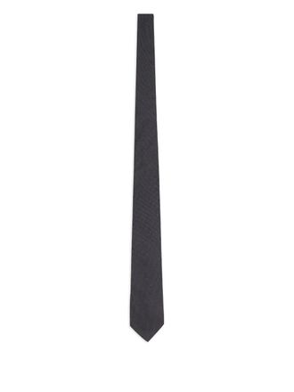 Ermenegildo Zegna textured silk tie - men - Silk - One Size - Black