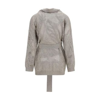 Brunello Cucinelli Womens Beige Linen Cardigan Clothing