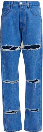 Marni cur-out cotton jeans - women - Cotton - 40 - Blue