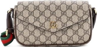 Gucci Ophidia Envelope Flap GG Coated Canvas Mini shoulder bag - Marrone