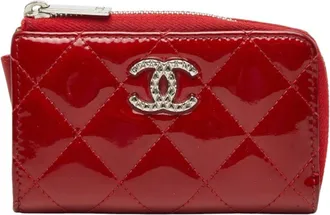 Chanel Red Color Patent Leather Coin Purse/Coin Case (Pre-Owned)