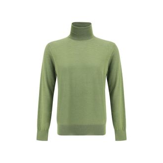 Saint Laurent Bicolor Wool Mens Turtleneck