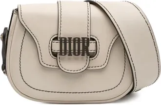 Dior Pre-owned Cross Body Bags, female, White, Size: ONE SIZE Pre-owned Saddle Bag