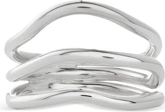 No More Ring met golvend design - Zilver