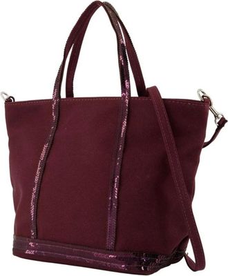 Vanessa Bruno Tassen, Dames, Paars, ONE Size, Pailletten, Cabas Tote Met Pailletten