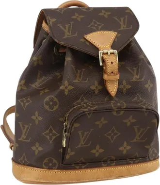 Louis Vuitton Vintage Montsouris Monogram Canvas Brown Canvas Backpack Bag (Pre-Owned)