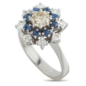 Luxury Bazaar 14K White Gold 0.71ct Diamond Ring MF05-051326