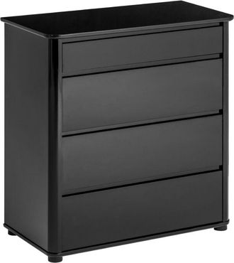 Premier Housewares Moritz Black High Gloss 4 Drawer Chest