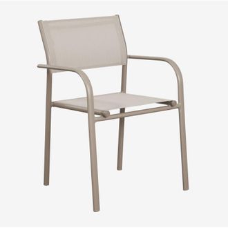 Sklum Sedia da giardino impilabile con braccioli in alluminio Olenia SKLUM