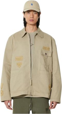Universal Works Gower Jacket - Heren - Zomerjassen - Groen - M - Denim - Jassen