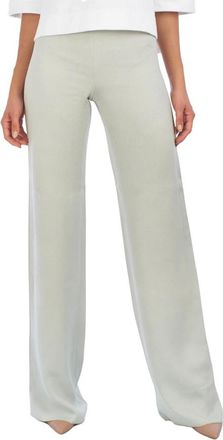 Emporio Armani Wijde Pijpen Broek - Dames - Wijde Broeken - Grijs - L - Broeken
