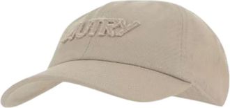 Autry Logo-geborduurde baseballpet - unisex - Petten - Beige - ONE Size - Katoen - Accessoires