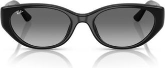 Ray-Ban 55mm Gradient Pillow Sunglasses in Black at Nordstrom