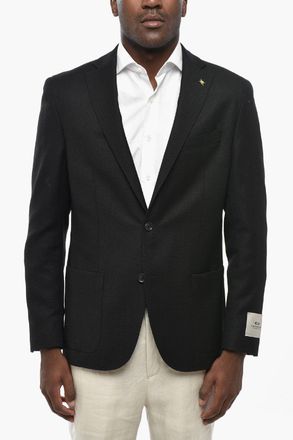 Corneliani CC COLLECTION Blazer Semifoderato in Lana Herringbone Corneliani