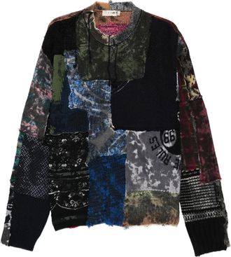 Paura Maglione Utopia con design patchwork - Nero