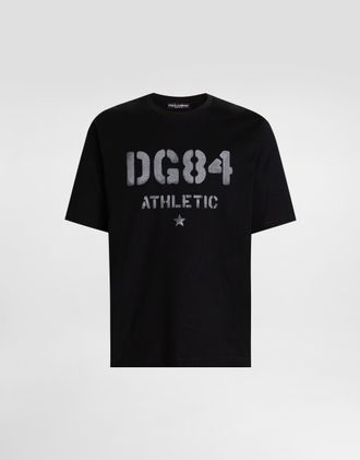 Dolce & Gabbana Cotton T-shirt With Print - Man Black 48