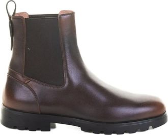 Santoni elastic-panelled leather boots - women - Leather/Leather/Rubber - 36 1/2 - Brown