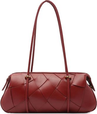 Arezzo Sarah Medium Leather Shoulder Bag in Passion Red at Nordstrom