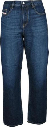 Diesel Blue D-Viker Regular Fit Cotton Jeans