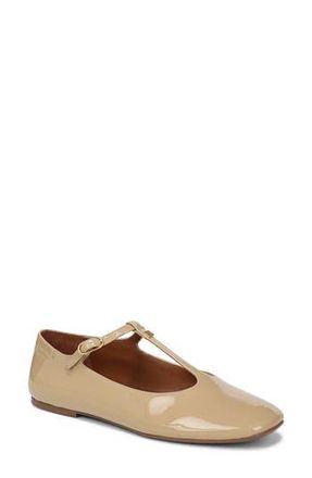 Franco Sarto Marylee T-Strap Flat in Nude Beige at Nordstrom Rack, Size 6.5