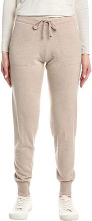 Eleventy Womens Sand Cashmere Knit Trousers With Tipping, Size XXS