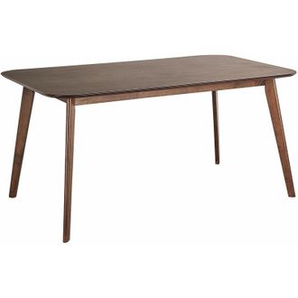 Beliani Tavolo da pranzo tradizionale retrò impiallacciato in MDF mogano scuro 150 x 90 cm Ephrata