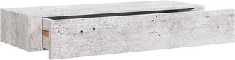 vidaXL Vidaxl - Estante De Pared Con Caj&oacute;n Mdf Gris Hormig&oacute;n 60x23,5x10 Cm