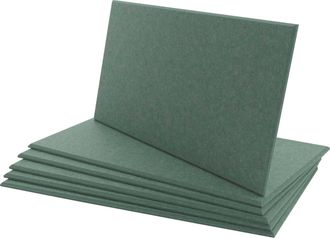 Hhg [nunca Usado] Juego De 6 Paneles Ac&uacute;sticos De Pared Hhg-322, Paneles Ac&uacute;sticos, Aislantes Ac&uacute;sticos, Superficie De 1 M&sup2;, Dimensiones 60 X 30 Cm, Verde