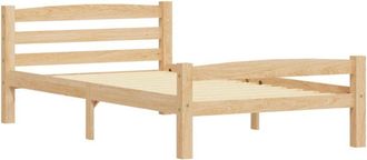 vidaXL Bed Frame without Mattress Solid Pinewood 100x200 cm Vidaxl