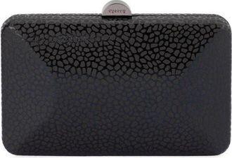 Olga Berg Frankie Embossed Clutch in Black at Nordstrom