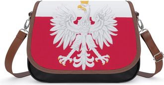 Generic Polska Poland Polish Flag Small Womens Crossbody Bags Shoulder Handbag with Adjustable Strap for Travel